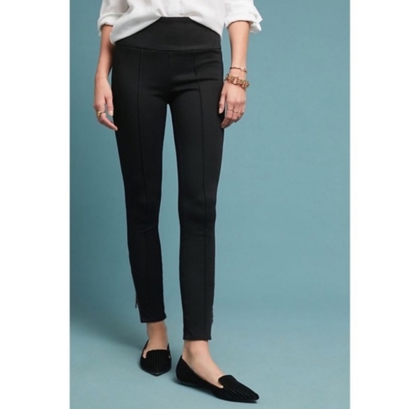 🔴BLACK FRIDAY SALE!Anthropologie Pilcro Black High-Rise Denim Ankle Zip Legging - Picture 3 of 16
